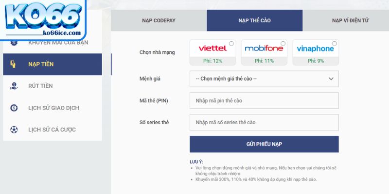 Những điều newbie cần biết khi nạp tiền KO66 tránh lỗi